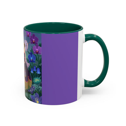 The Ladies Of The Moonlit Garden Colorful Mugs – Art Deco Floral Elegance