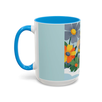 ❄️🌼 The Winter Flower Wanderer Colorful Mug – Colorful Art Deco Snow Fantasy