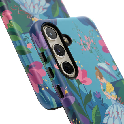 🌸☂️ A Stroll Through The Enchanted Forest Phone Case – Art Deco Floral Fantasy