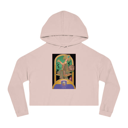 October & Opal, Tourmaline (from the Gem Series) by Sofia Chiostri Women’s Cropped Hooded Sweatshirt