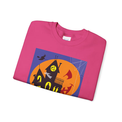 Halloween Night at the Haunted House Unisex Heavy Blend™ Crewneck Sweatshirt
