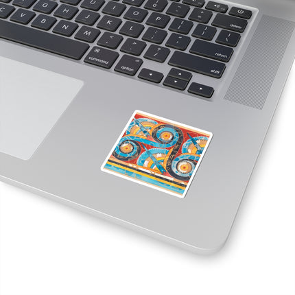 Reproduction of S-Spiral Frieze by Emile Gilliéron Kiss-Cut Stickers (4 Sizes)