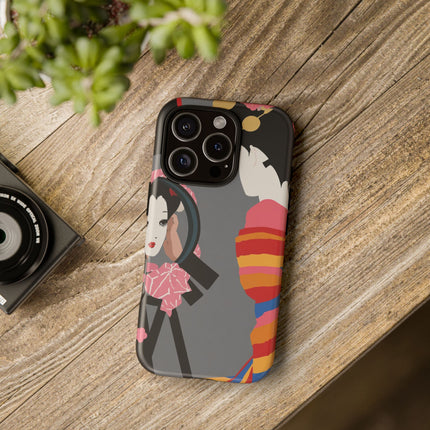 Geisha Mirror Phone Case – Elegant Reflection & Timeless Beauty