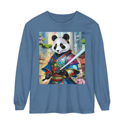 Cyberpunk Samurai Panda Long Sleeve T-Shirt