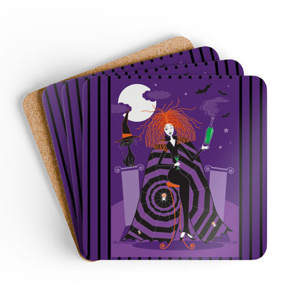 Mystic Elegance Corkwood Coaster Set