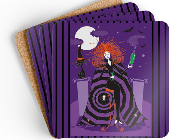 Mystic Elegance Corkwood Coaster Set