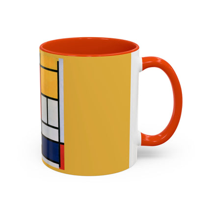 Composition with Red, Yellow, Blue, and Black by Piet Mondrian Colorful Mugs (11oz, 15oz)