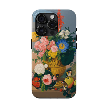 🌺🐦 The Garden Of Golden Birds Phone Case – Art Deco Floral Elegance