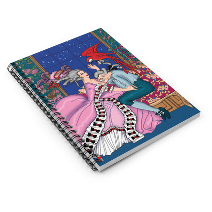 The Jealous Parrot by George Barbier Spiral Notebook - Ruled Line