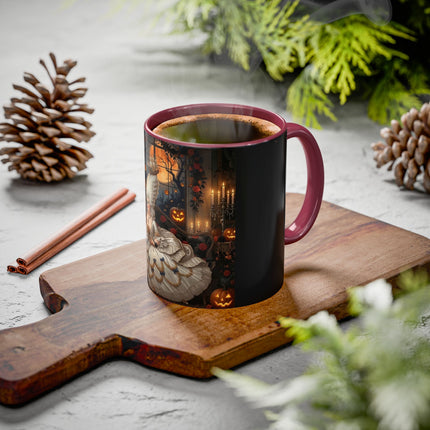 🌙🎃 The Moonlit Pumpkin Parlor Colorful Mug – Elegant Halloween Charm