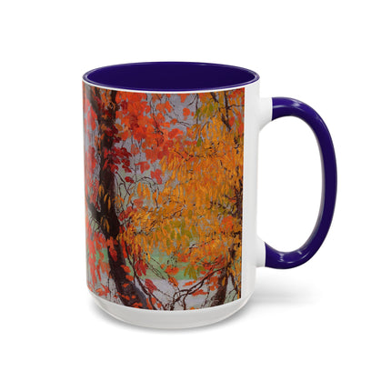 Autumn leaves by Edward Okuń Colorful Mugs (11oz, 15oz)
