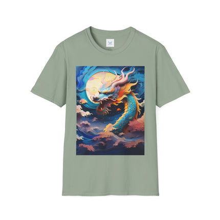 🐉⚡ Dragon of the Tempest Softstyle T-Shirt – Mythic Power & Elemental Majesty