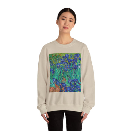 Irises by Vincent Van Gogh Heavy Blend™ Crewneck Sweatshirt