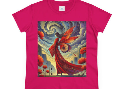 The Poppy Fairy in the Wind Cotton Tee