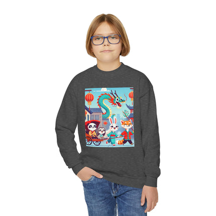 The Little Dragon and Friends Youth Crewneck Sweatshirt – Friendship, Adventure & Playful Charm