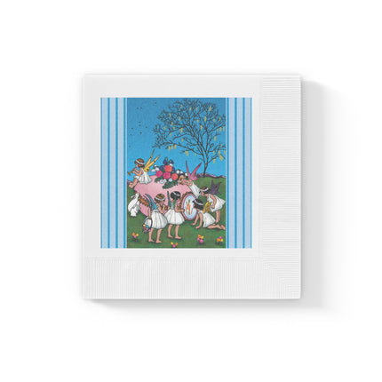 Enchanted Easter Gathering White Coined Napkins