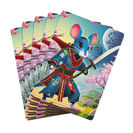 Cyber Samurai Rat Playing Cards