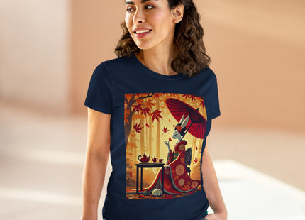 Theatrical Harvest Rabbit Women's Midweight Cotton Tee