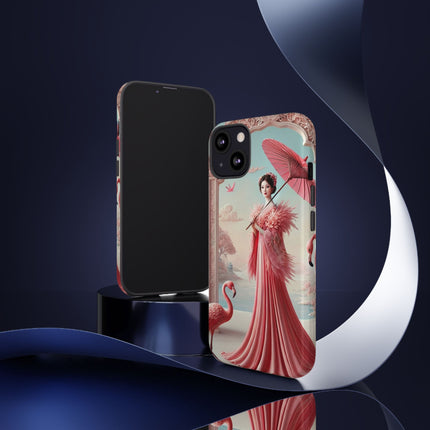 Petals, Porcelain, and Flamingos Phone Cases