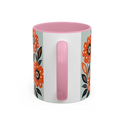 🧳🌼 The Grand Floral Voyage Colorful Mug – Art Deco Travel Elegance