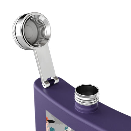 Celestial Masquerade Stainless Steel Flask – Theatrical Elegance & Floating Whimsy