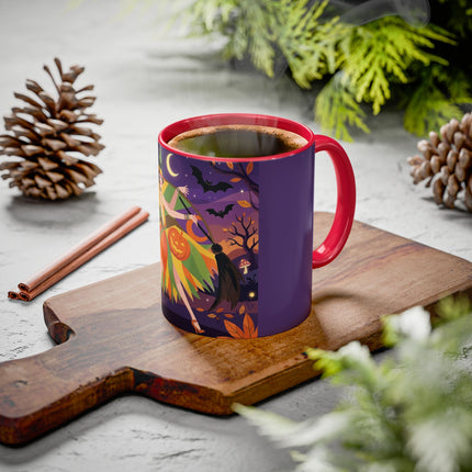 🎃🧙 The Witch Of Jack-O'-Lantern Hollow Colorful Mug – Whimsical Halloween Charm