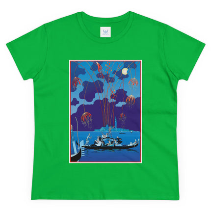 Fireworks in Venice by George Barbier Women's Midweight Cotton Tee