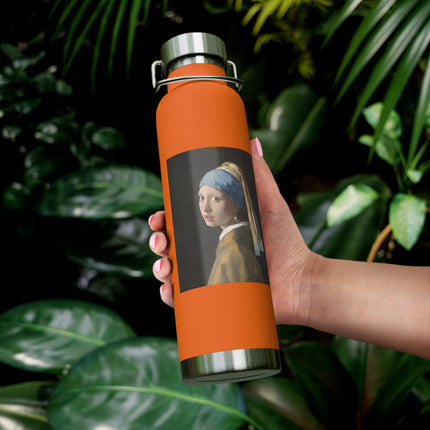 Girl with a Pearl Earring by Johannes Vermeer Copper Vacuum Insulated Bottle, 22oz