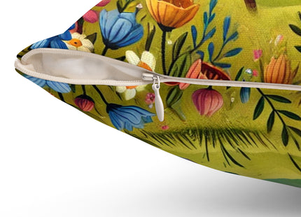 Rabbit Gladiator Spun Polyester Square Pillow