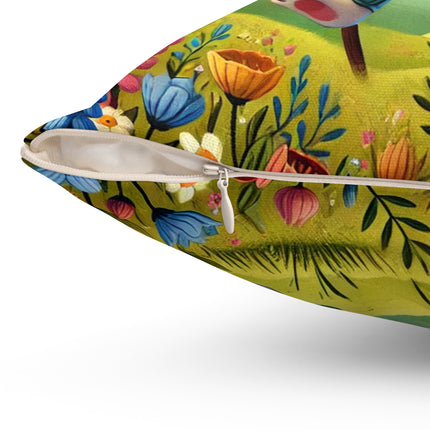 Rabbit Gladiator Spun Polyester Square Pillow
