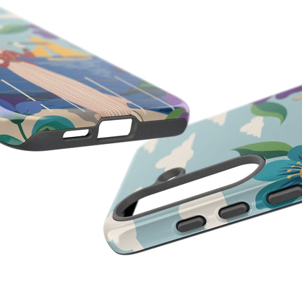 🌊🔭 The Lady Of The Seaside Lookout Phone Case – Art Deco Nautical Adventure