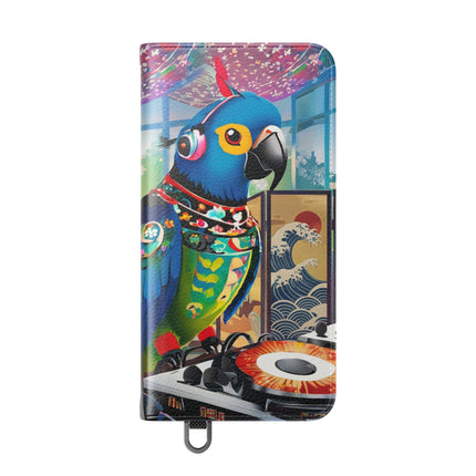 🎧🦜 Parrot DJ Flip Case – Neon Beats & Cyber Groove