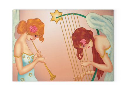 Heavenly Angel Duet Glass Cutting Board
