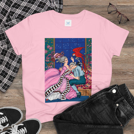 The Jealous Parrot by George Barbier Women's Midweight Cotton Tee