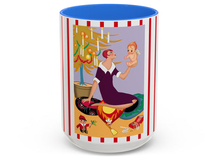 Art Deco Christmas Colorful Mugs (11oz, 15oz)