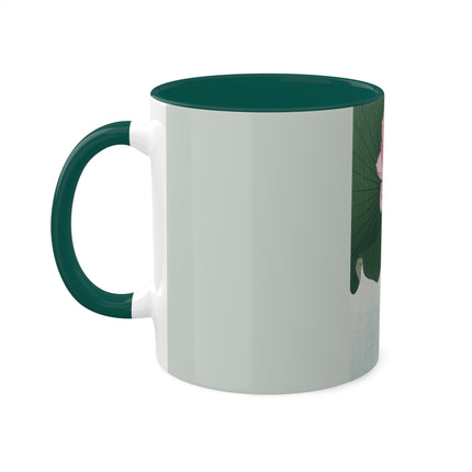 Blooming Lotus Flowers by Ohara Koson Colorful Mugs, 11oz