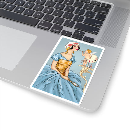 The Enchanting Painter: A Fairy's Artistic Touch Kiss-Cut Stickers (4 Sizes)