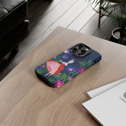 🌺✨ The Lady Of The Starlit Enchanted Garden Phone Case – Art Deco Floral Fantasy