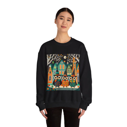 Night of the Trick-or-Treating Owlets Unisex Heavy Blend™ Crewneck Sweatshirt
