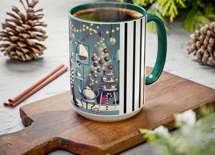 Whimsical Christmas Tea Party Colorful Mugs (11oz, 15oz)