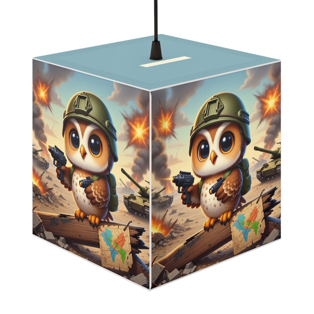 🦉🌟 The Owl on the Front Lines Light Cube Lamp – Courage & Quiet Strength