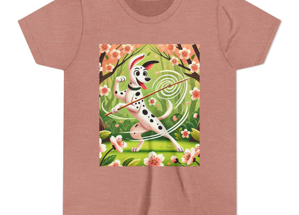 Dalmatian Dance in the Cherry Blossom Grove Youth Short Sleeve Tee