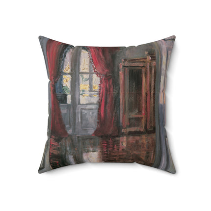 View into Leopold and Marie Czihaczek's apartment by Egon Schiele Spun Polyester Square Pillow