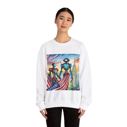 High Fashion Cyberpunk CIA Robots Unisex Heavy Blend™ Crewneck Sweatshirt