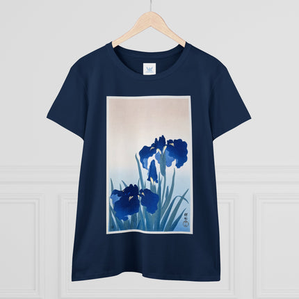 Irises by Ohara Koson Women's Midweight Cotton Tee