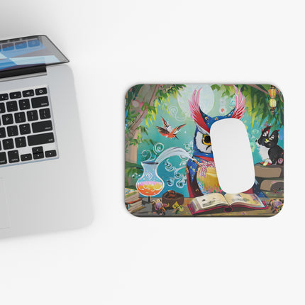 Owl's Magical Workshop Mouse Pad, Rectangle