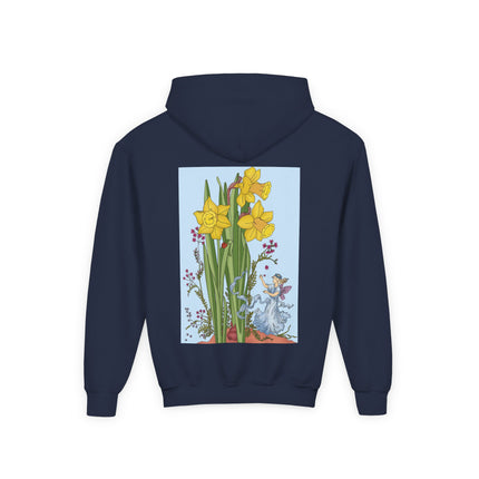 Daffodil Fairy Youth Hooded Sweatshirt – Spring Magic & Timeless Charm