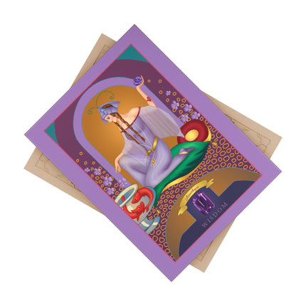 February & Amethyst Ceramic Tile — Gem Series by Sofia Chiostri