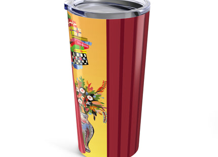 Elegant Holiday Woman with Gifts Tumbler 20oz