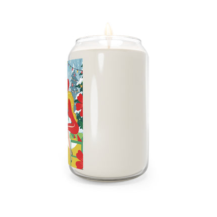 ☕🎄 Christmas Tea In The Snow Garden Scented Soy Candle – Art Deco Holiday Friendship